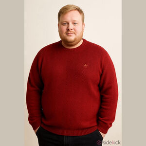 Chaps Ralph Lauren Red Men's Cotton Crewneck Sweater L